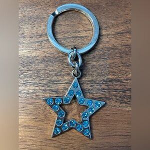 COACH Silver Tone Star w/Blue Rhinestones